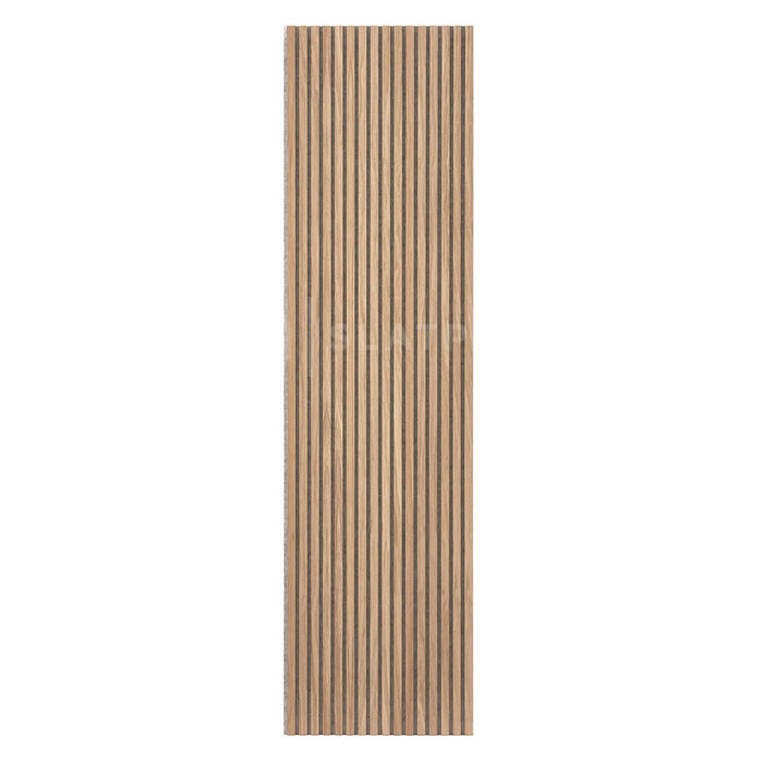 The Wood Veneer Hub Natural Oak (Grey Felt) Acoustic Slat Wood Wall Panels