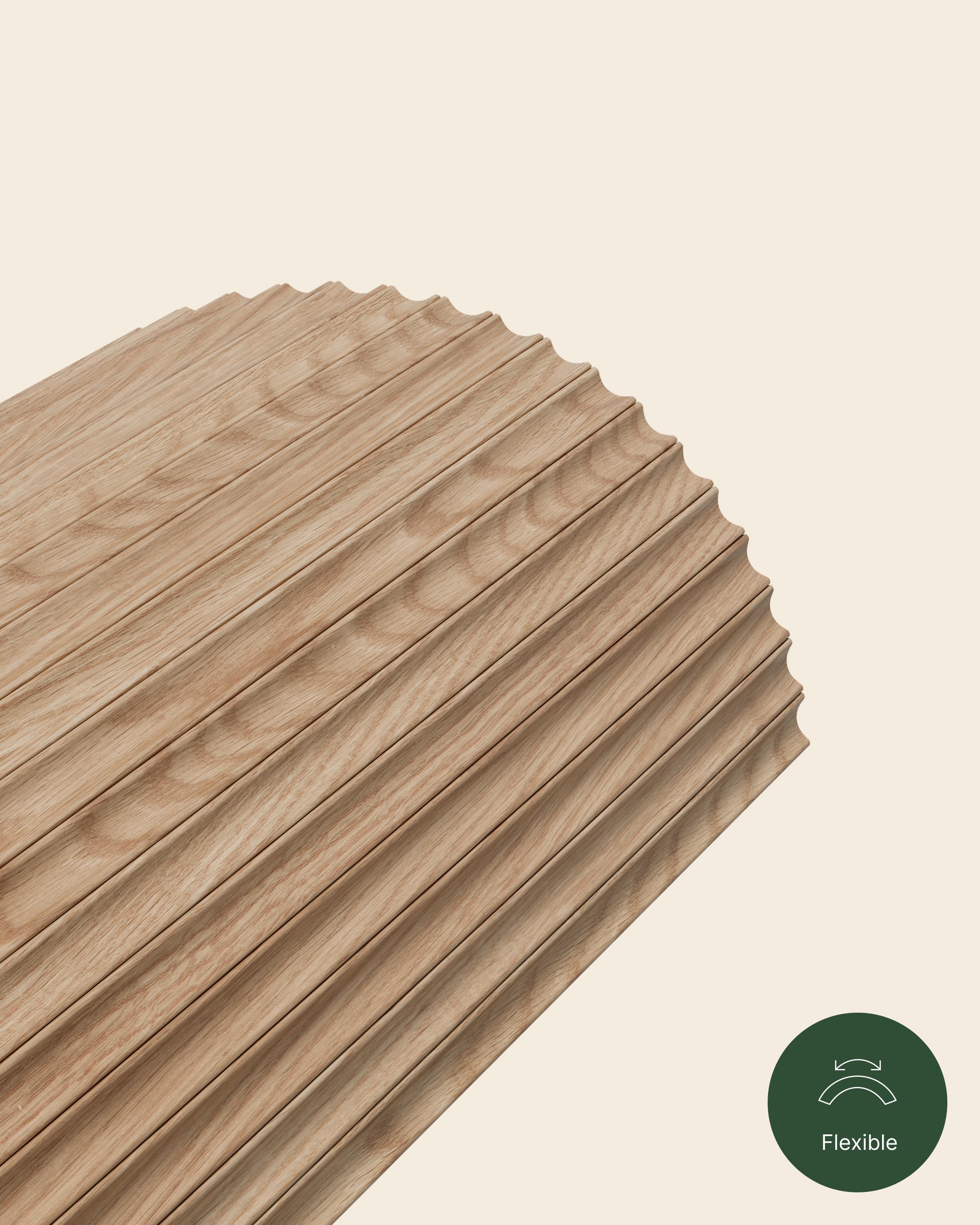 Flutto® Drew & Jonathan Home™ Flutto® Valley Oak Flexible Tambour Panels