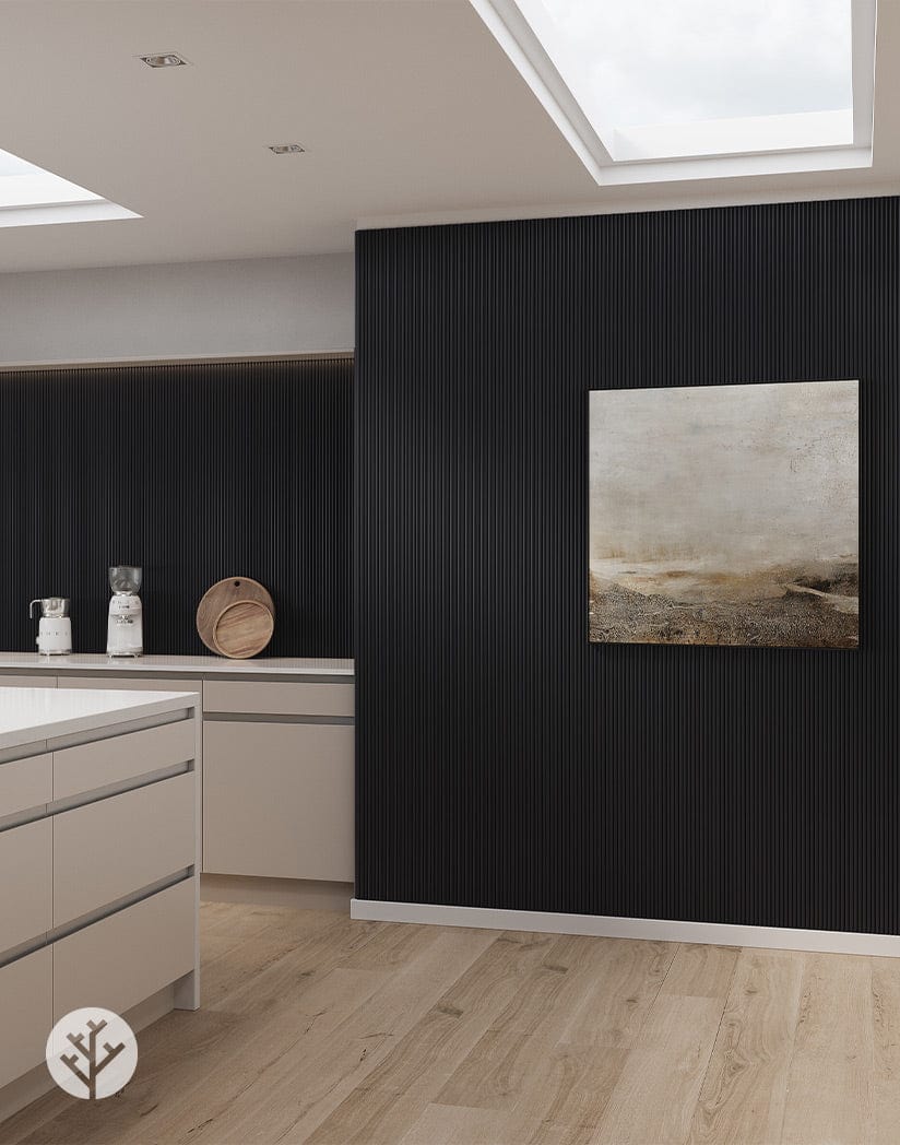 Flutto™ Flutto™ Black Mini Ridge Flexible Tambour Wood Panels
