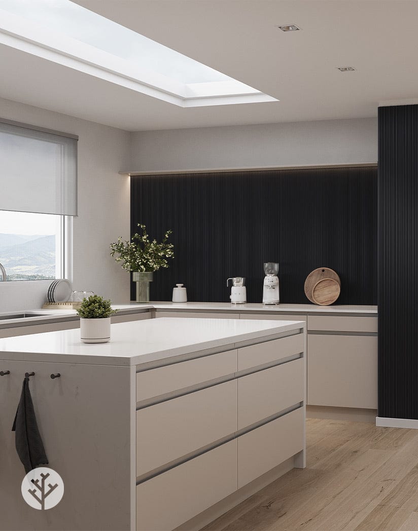 Flutto™ Flutto™ Black Mini Ridge Flexible Tambour Wood Panels