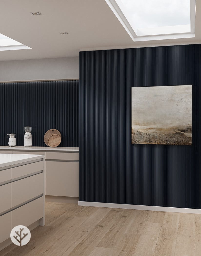 Flutto™ Flutto™ Blue Mini Ridge Flexible Tambour Wood Panels