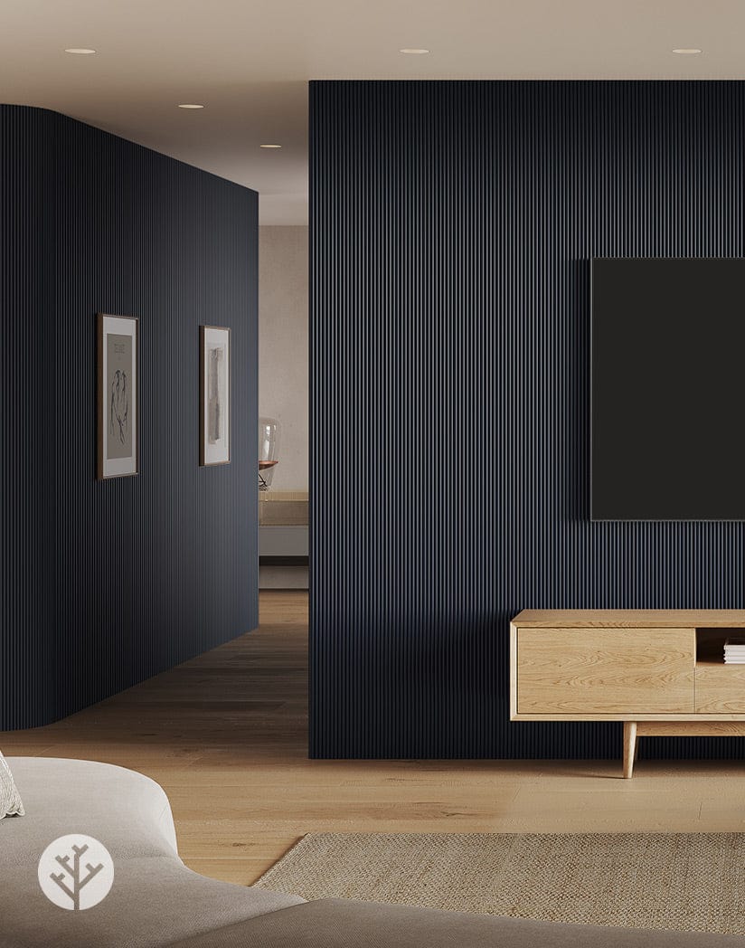 Flutto™ Flutto™ Blue Mini Ridge Flexible Tambour Wood Panels