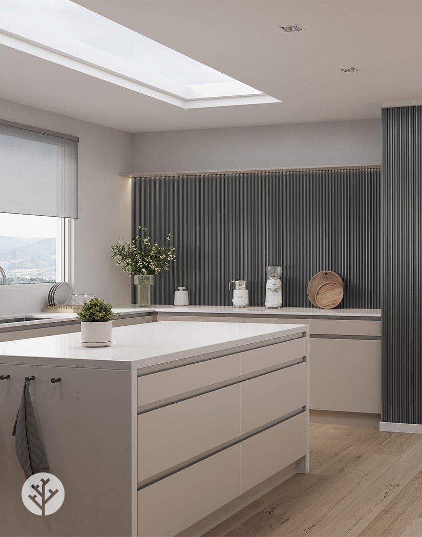 Flutto™ Flutto™ Gray Mini Ridge Flexible Tambour Wood Panels