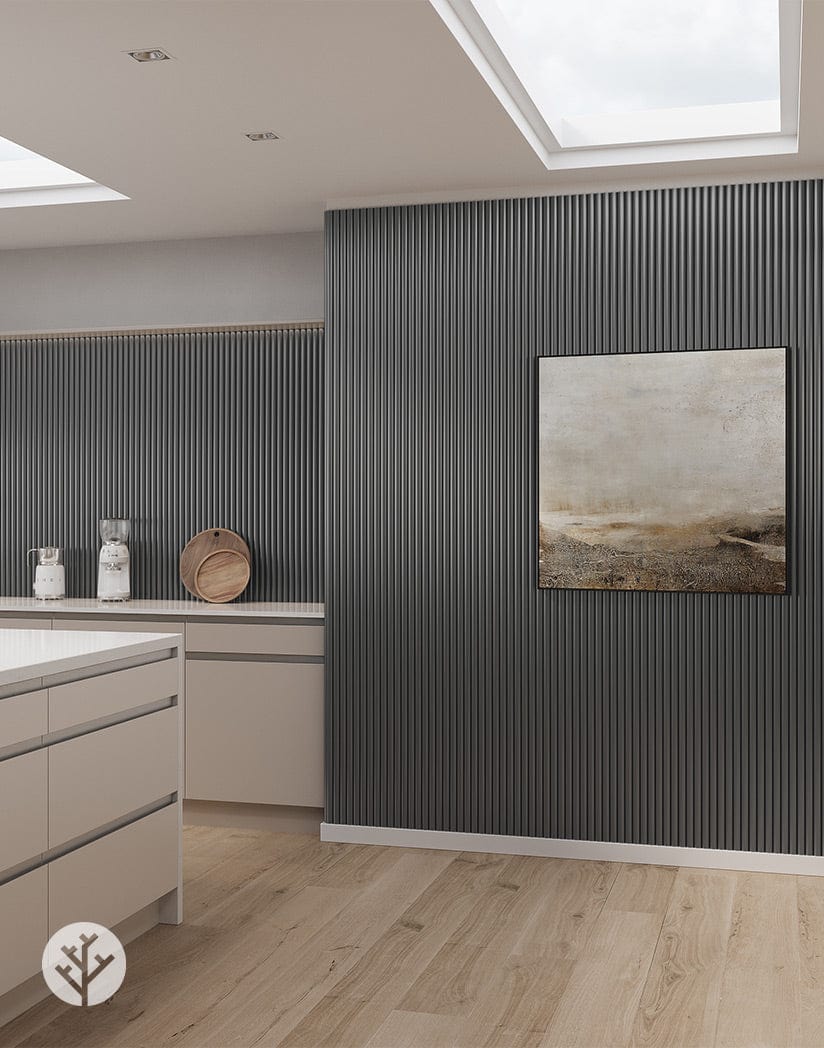 Flutto™ Flutto™ Gray Ridge Flexible Tambour Wood Panels