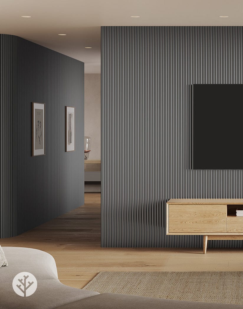 Flutto™ Flutto™ Gray Ridge Flexible Tambour Wood Panels