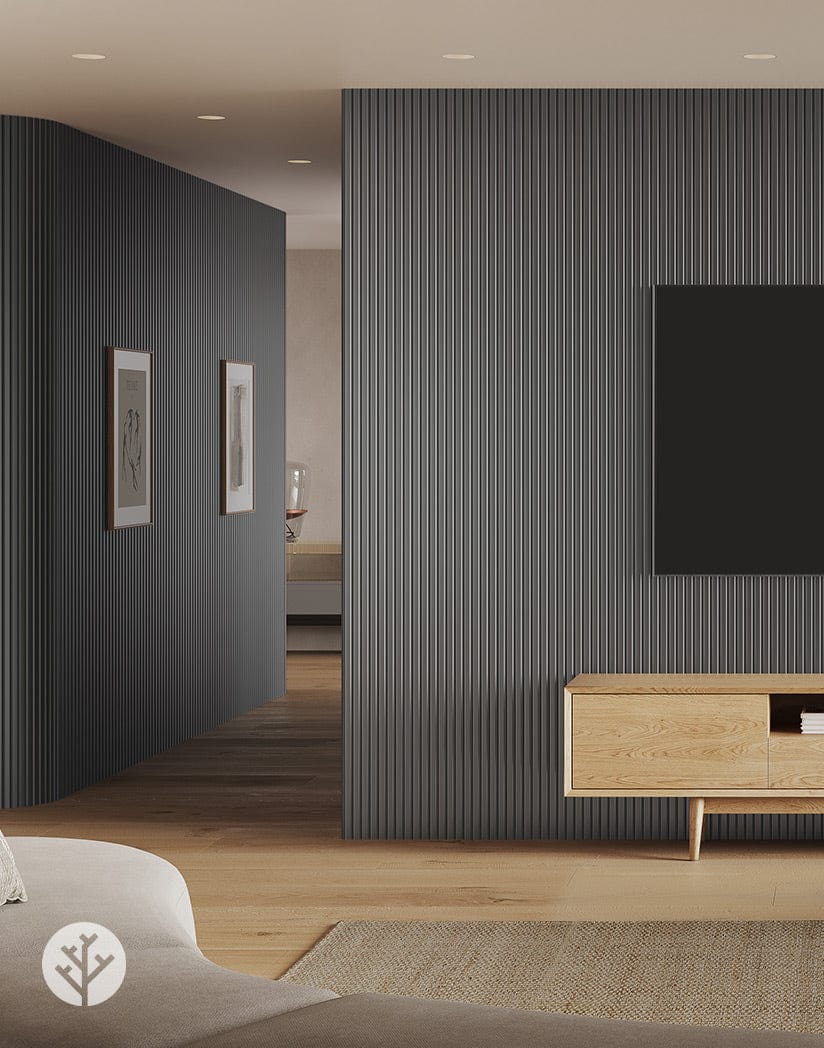 Flutto™ Flutto™ Grey Slat Flexible Tambour Wood Panels