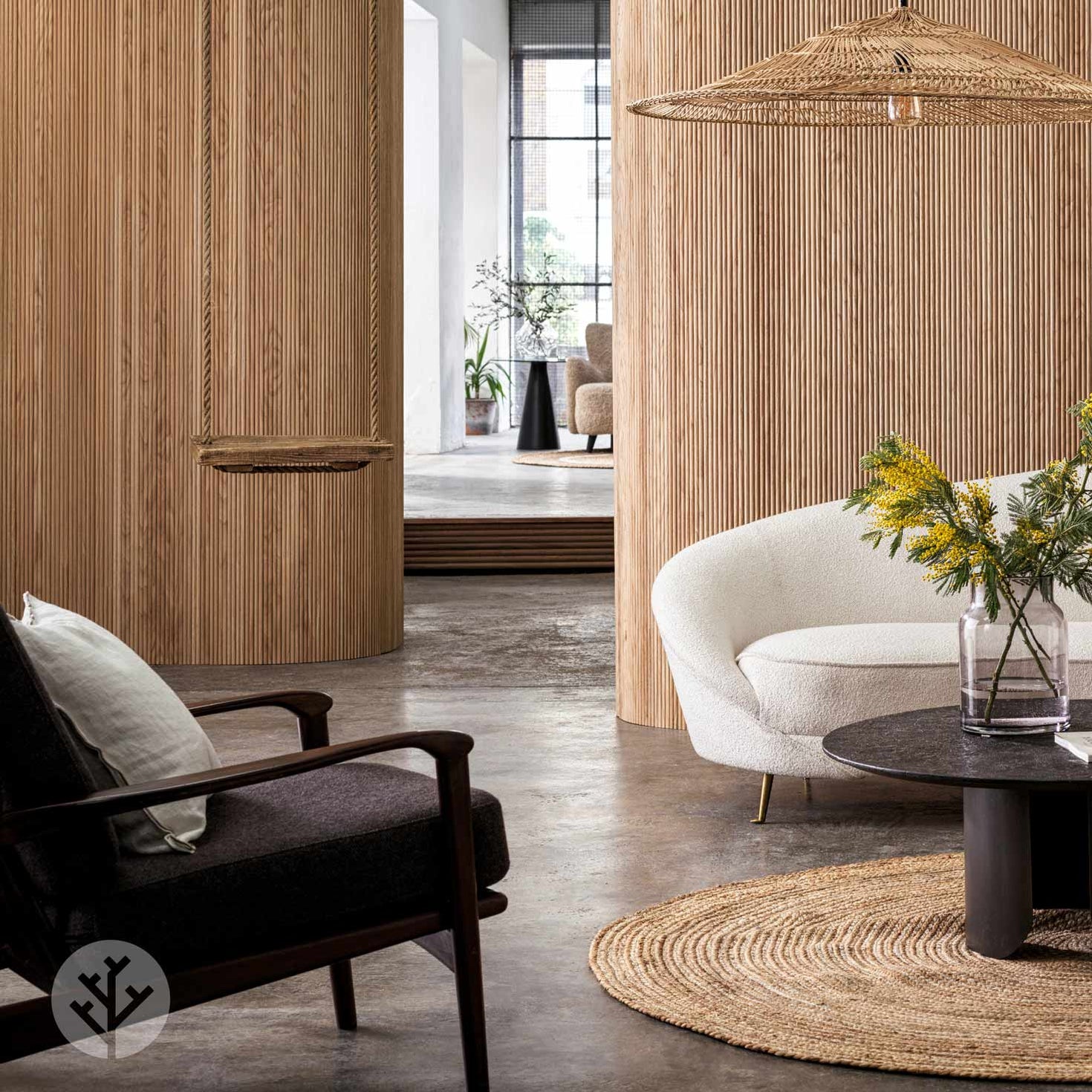 Flutto™ Oak Mini-Ridge Flexible Tambour Wood Panels | Elegant Wall Paneling