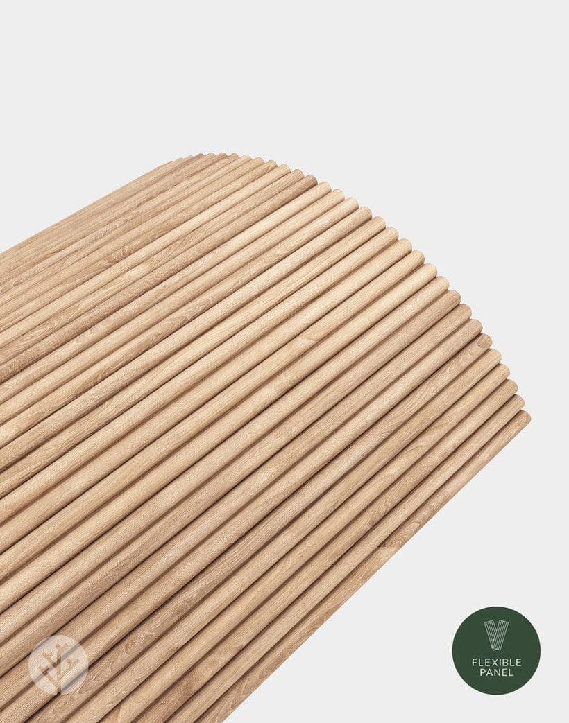 Flutto™ Oak Mini-Ridge Flexible Tambour Wood Panels | Elegant Wall Paneling