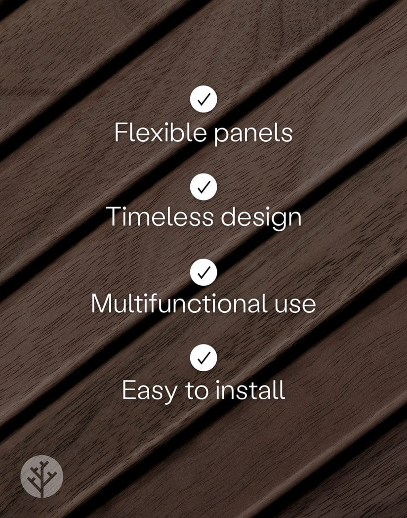 Flutto™ Flutto™ Walnut Slat Flexible Tambour Wood Panels