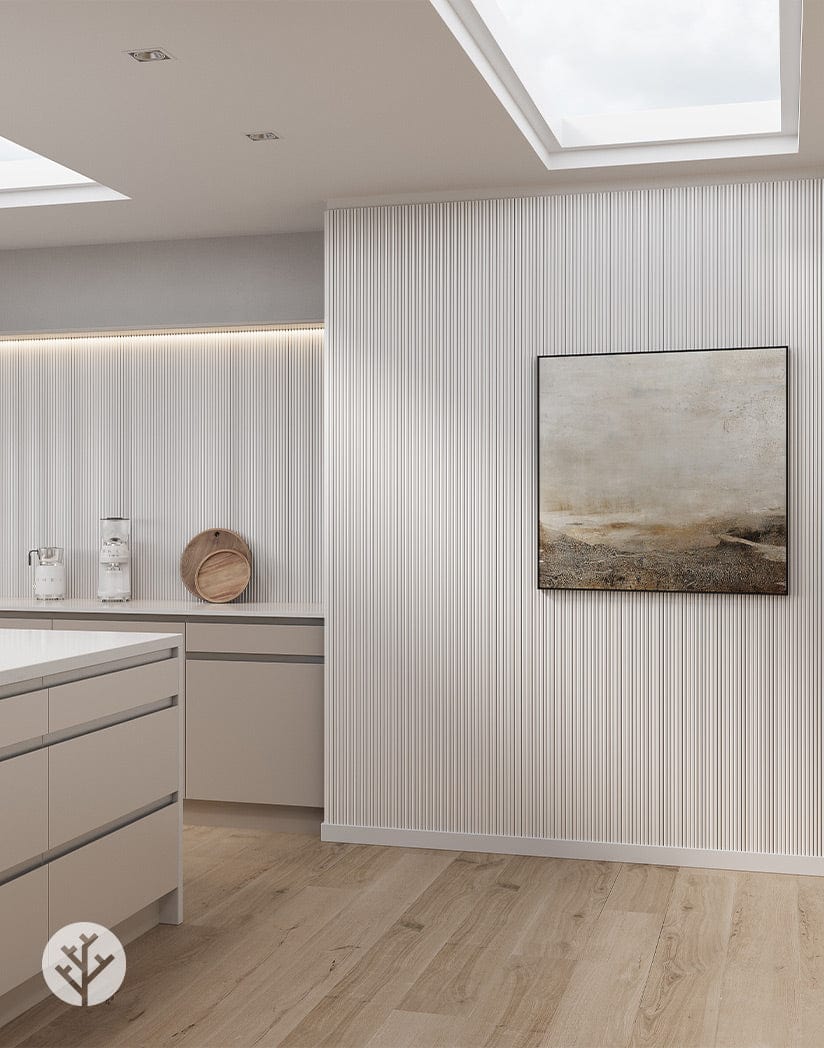 Flutto™ Flutto™ White Mini Ridge Flexible Tambour Wood Panels