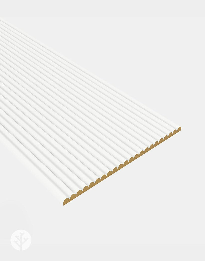 Flutto™ White Mini-Ridge Flexible Tambour Wood Panels | Elegant Wall ...