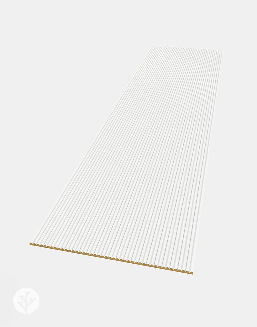 Flutto™ White Mini-Ridge Flexible Tambour Wood Panels | Elegant Wall ...