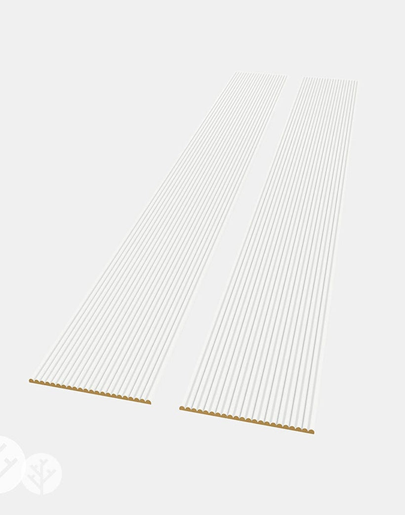 Flutto™ White Mini-Ridge Flexible Tambour Wood Panels | Elegant Wall ...