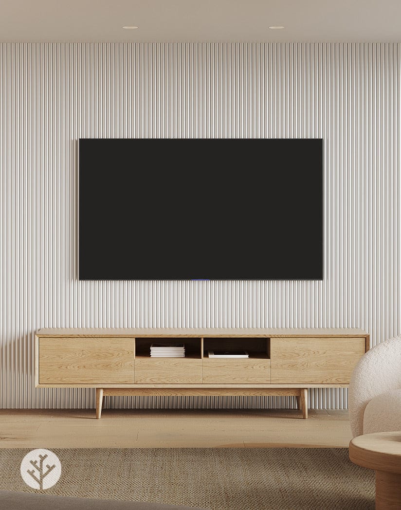 Flutto™ Flutto™ White Ridge Flexible Tambour Wood Panels