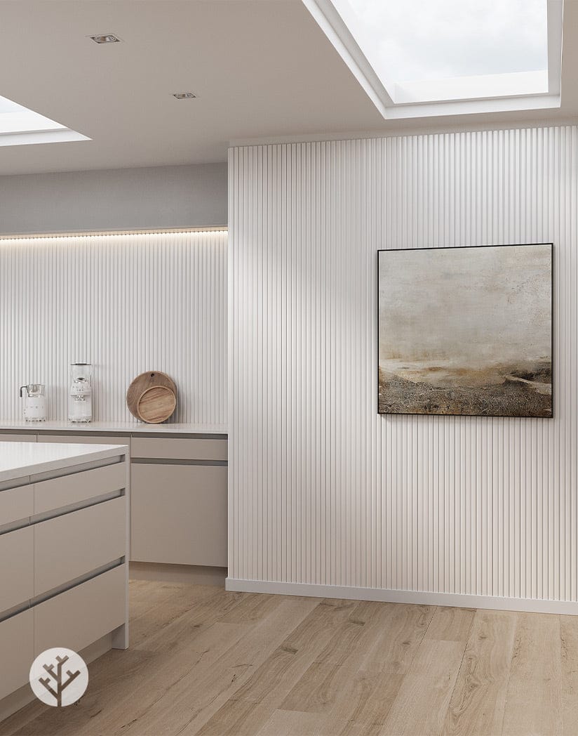 Flutto™ Flutto™ White Slat Flexible Tambour Wood Panels