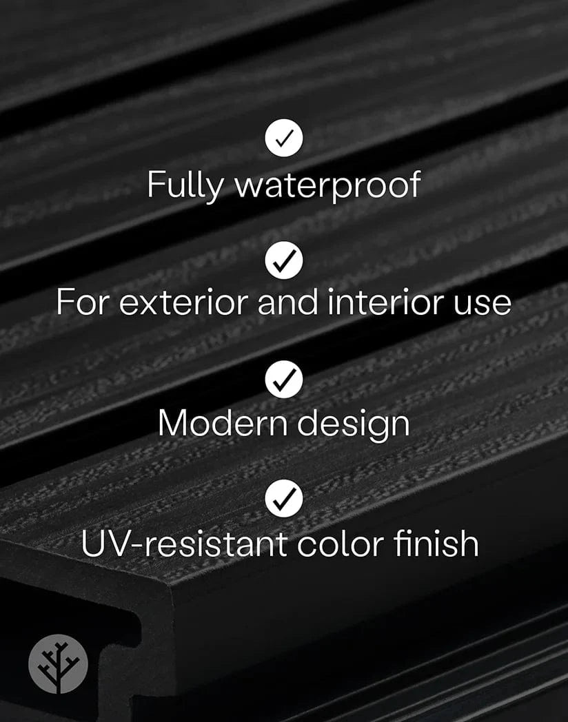 Plaank Plaank Black Exterior Slat Wall Panels