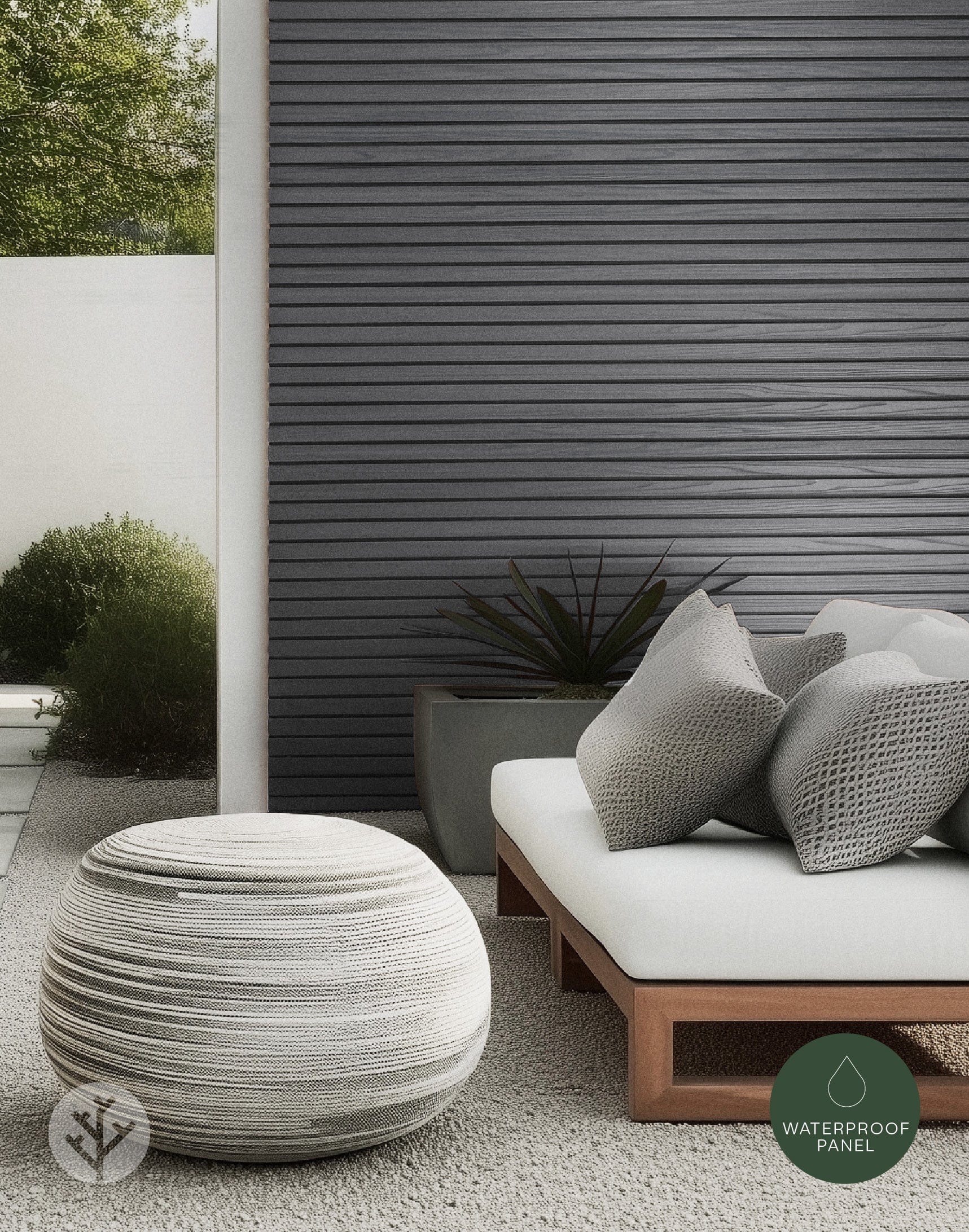 Plaank Plaank Gray Exterior Slat Wall Panels