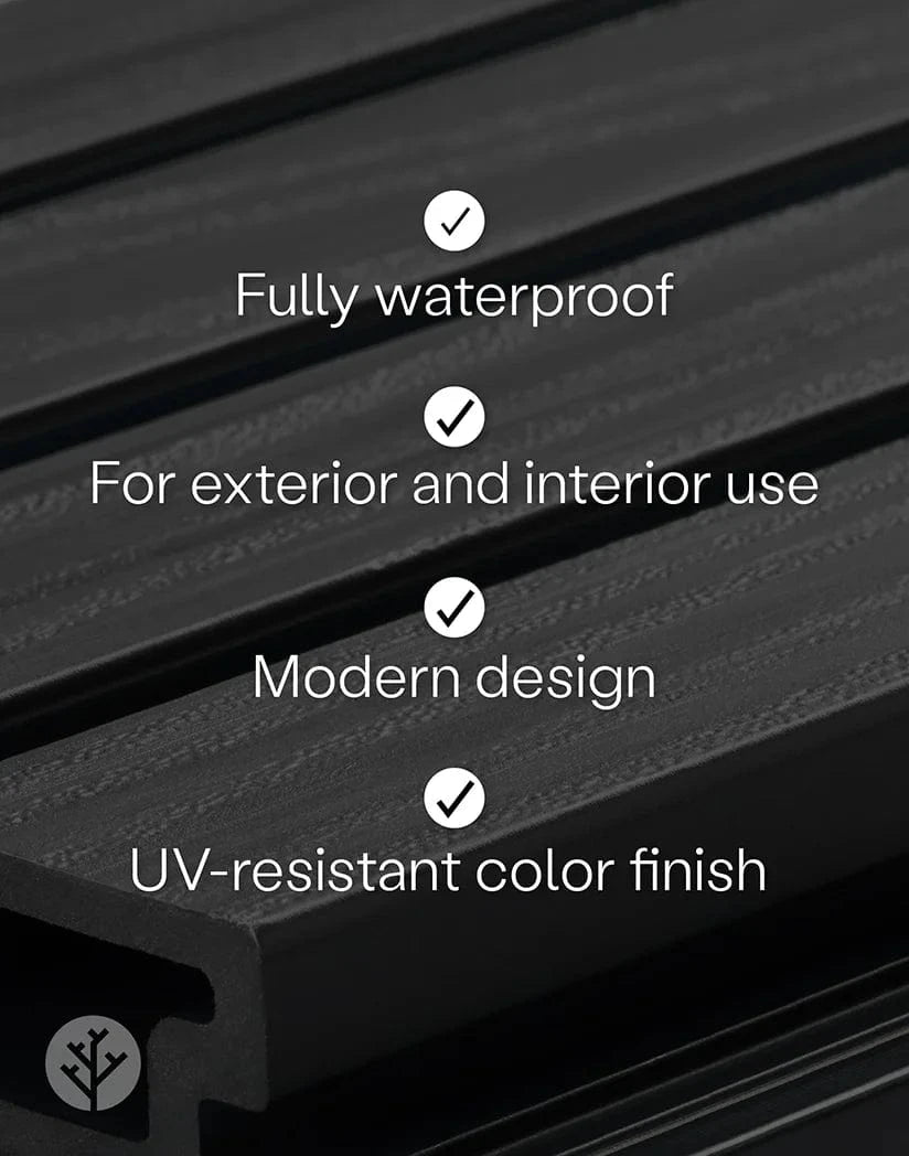 Plaank Plaank Gray Exterior Slat Wall Panels