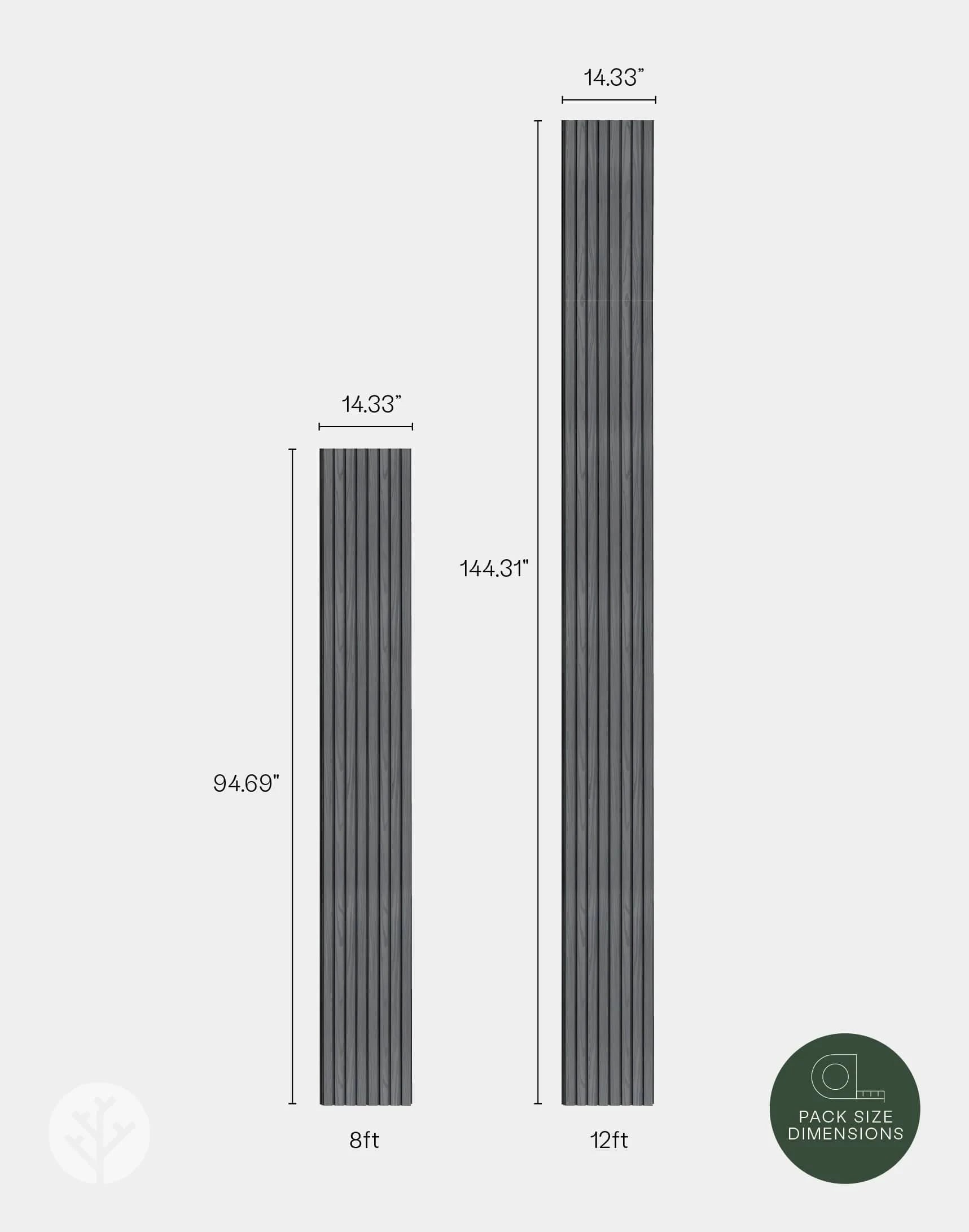 Plaank Plaank Gray Exterior Slat Wall Panels