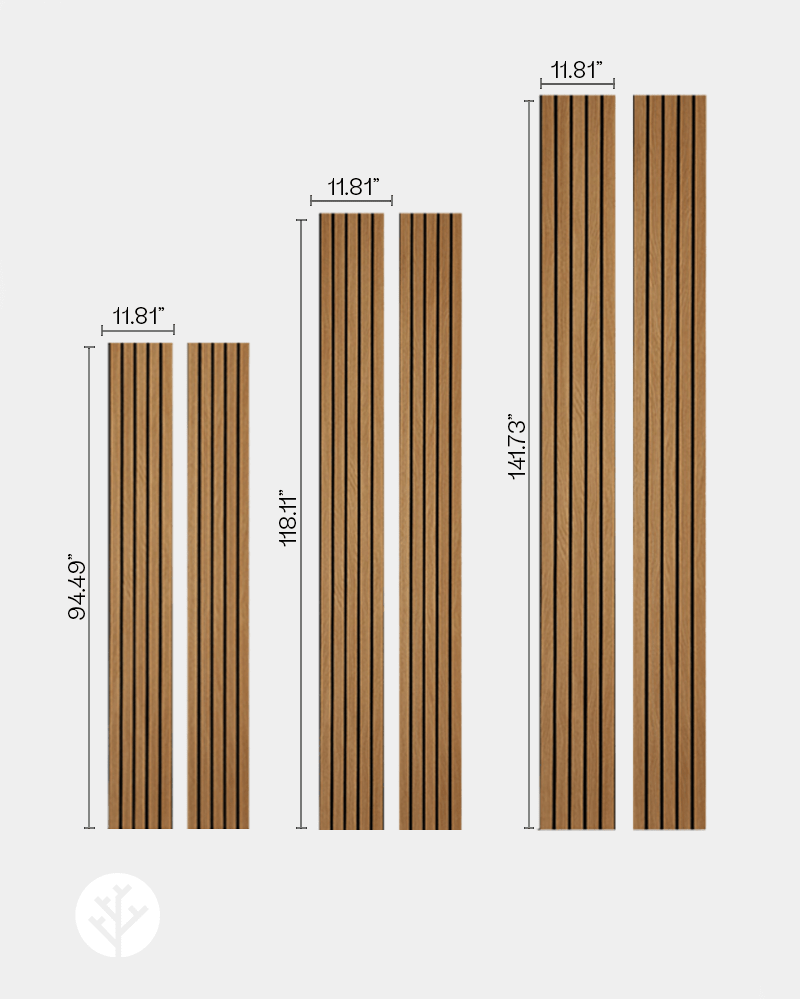 Slatpanel® Slatpanel® Luxe American Oak Acoustic Wide Slat Wood Wall Panels