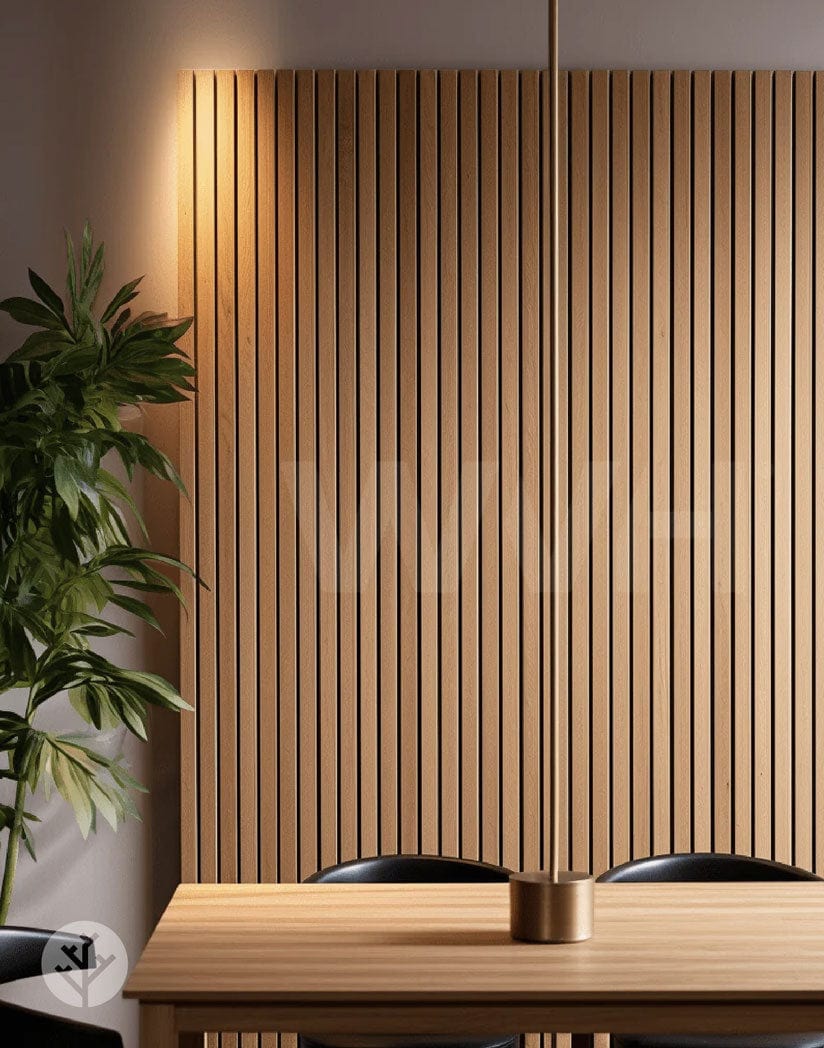 Slatpanel® Slatpanel® Luxe American Oak Acoustic Wide Slat Wood Wall Panels