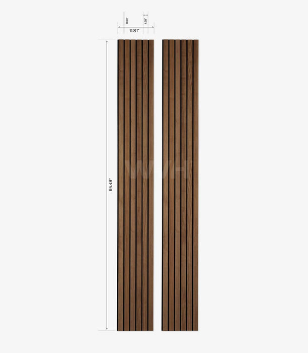 Slatpanel Luxe American Oak Acoustic Wide Slat Wood Wall Panels | Premium Wood Finish | 94.49 x 25.20