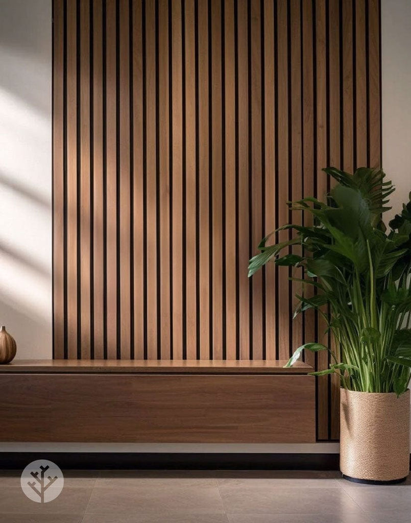 Premium American Walnut Acoustic Panels | Slatpanel® Luxe Wide Slat | WVH®