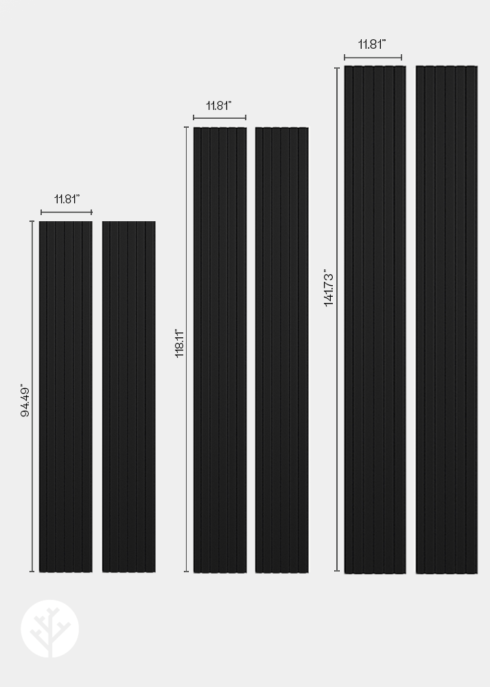 Slatpanel® Slatpanel® Luxe Black Wide Slat Wall Panel