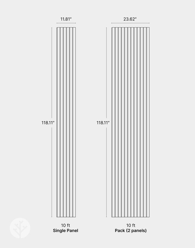 Slatpanel® Slatpanel® Luxe Leather White Wide Slat Wood Wall Panel