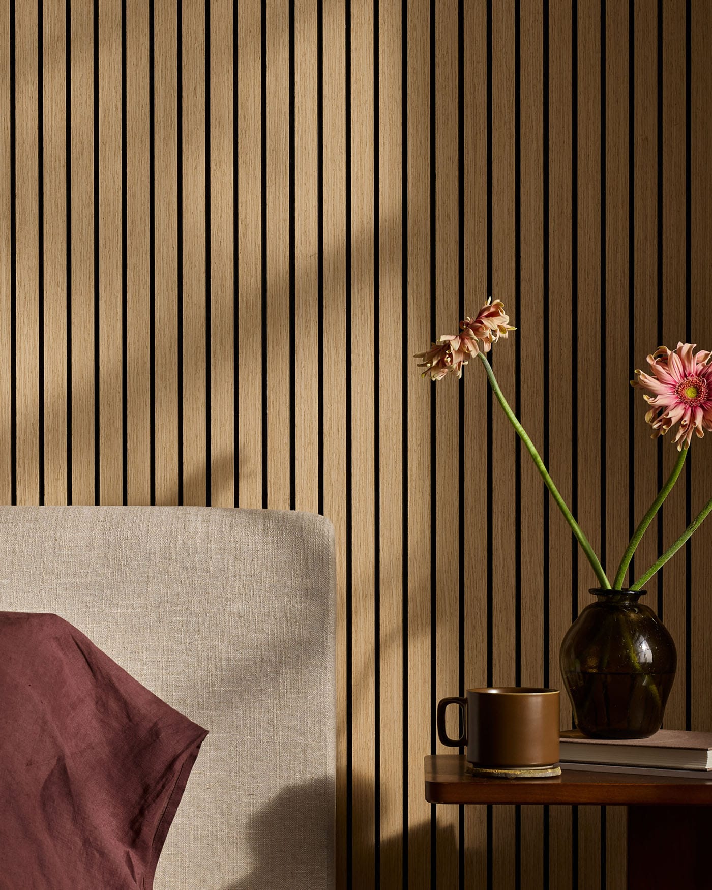 Slatpanel® Drew & Jonathan Home™ Ultraflex Engineered Oak Lightweight Flexible Wood Wall Panels