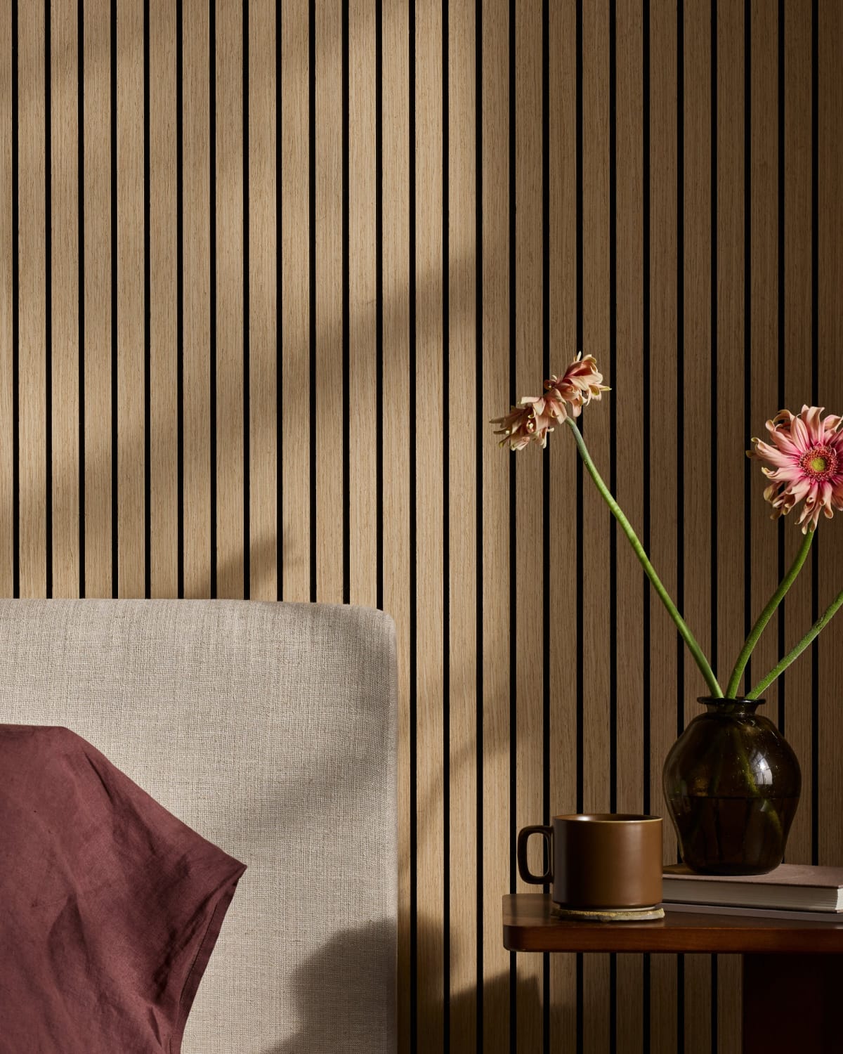 Slatpanel® Drew & Jonathan Home™ Ultraflex Engineered Oak Lightweight Flexible Wood Wall Panels