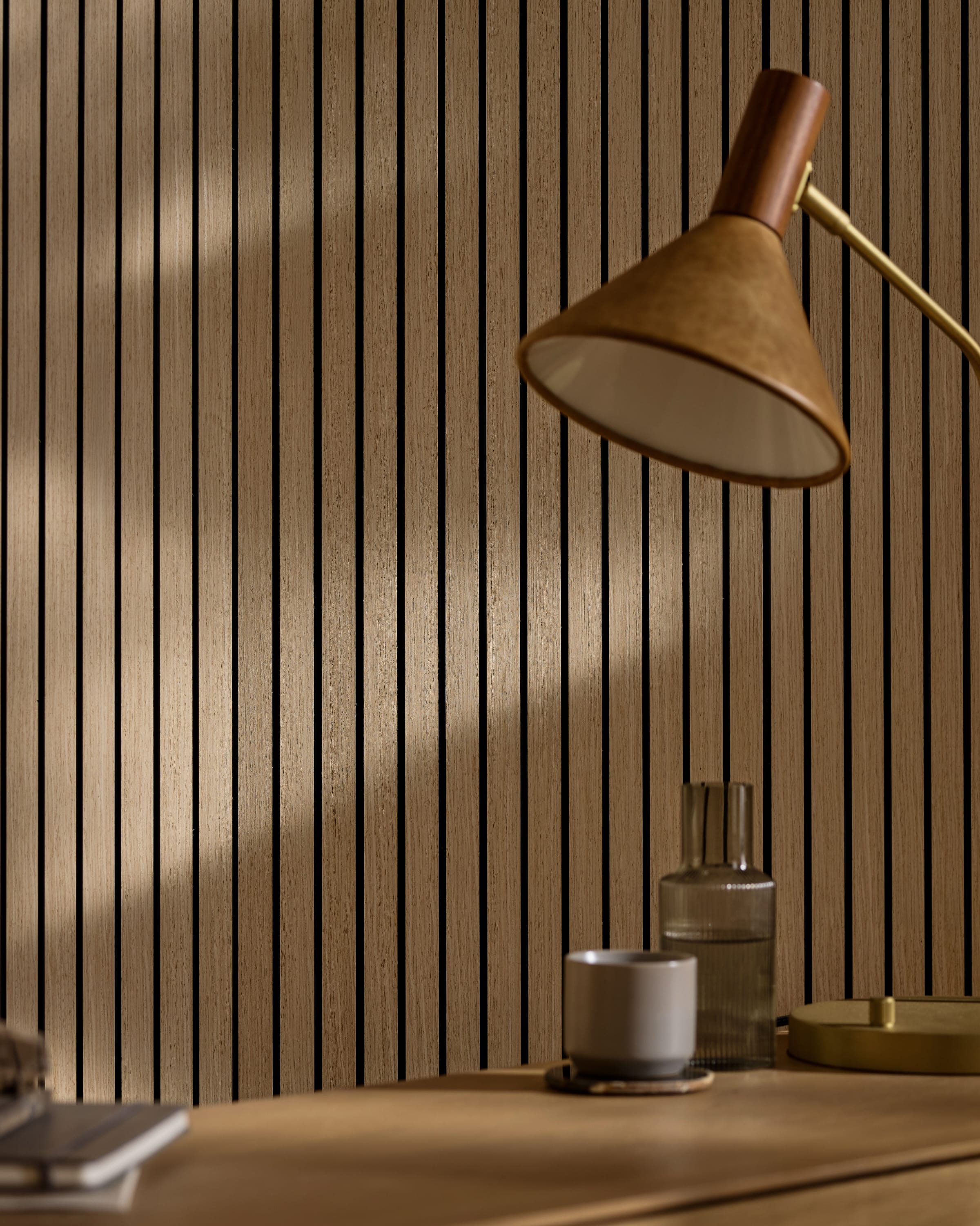Slatpanel® Drew & Jonathan Home™ Ultraflex Engineered Oak Lightweight Flexible Wood Wall Panels