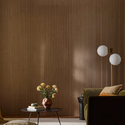 Slatpanel® Drew & Jonathan Home™ Ultraflex Engineered Walnut Lightweight Flexible Wood Wall Panels