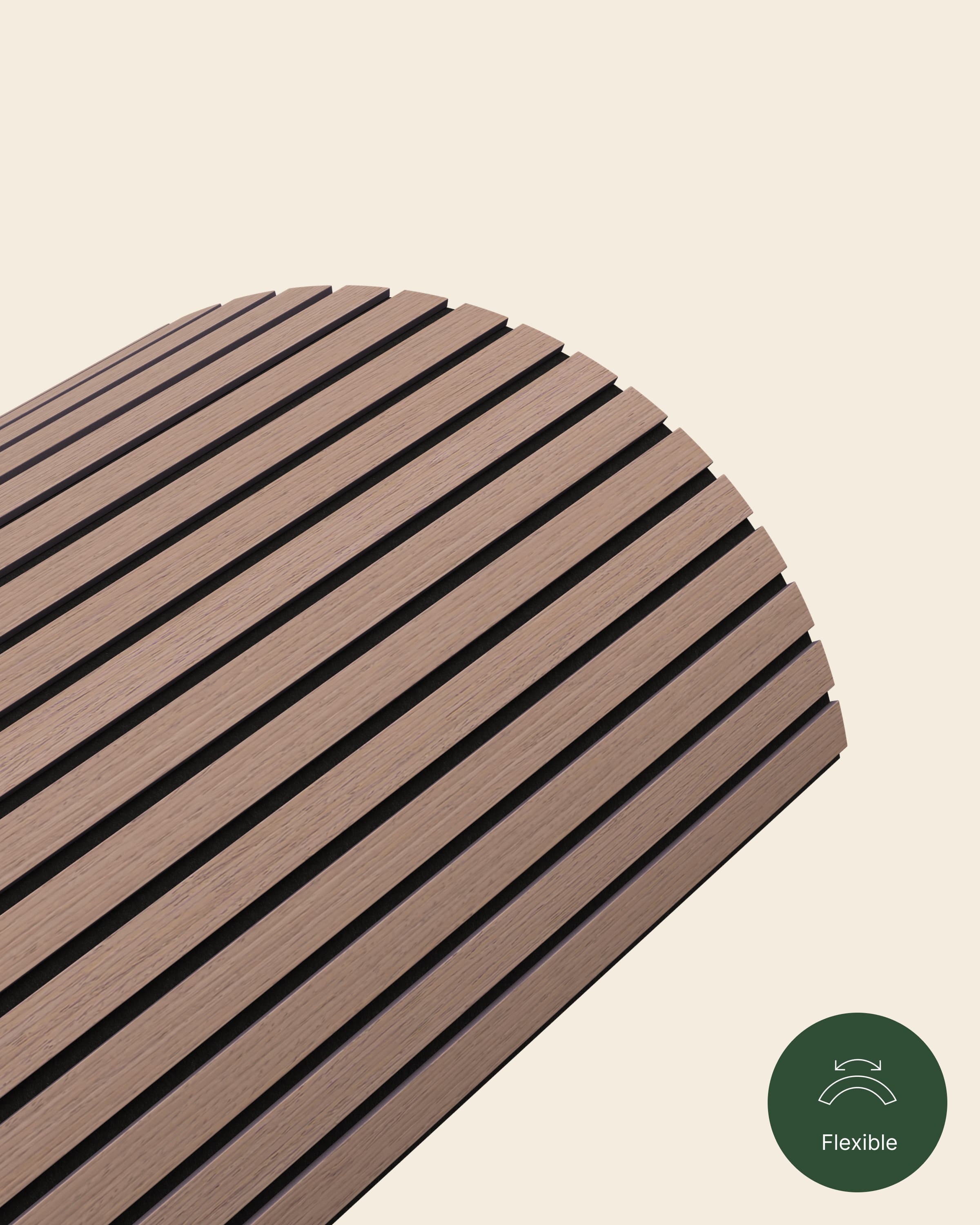 Slatpanel® Drew & Jonathan Home™ Ultraflex Engineered Walnut Lightweight Flexible Wood Wall Panels