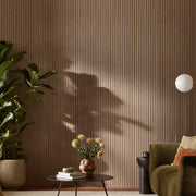 Slatpanel® Drew & Jonathan Home™ Ultraflex Engineered Walnut Lightweight Flexible Wood Wall Panels