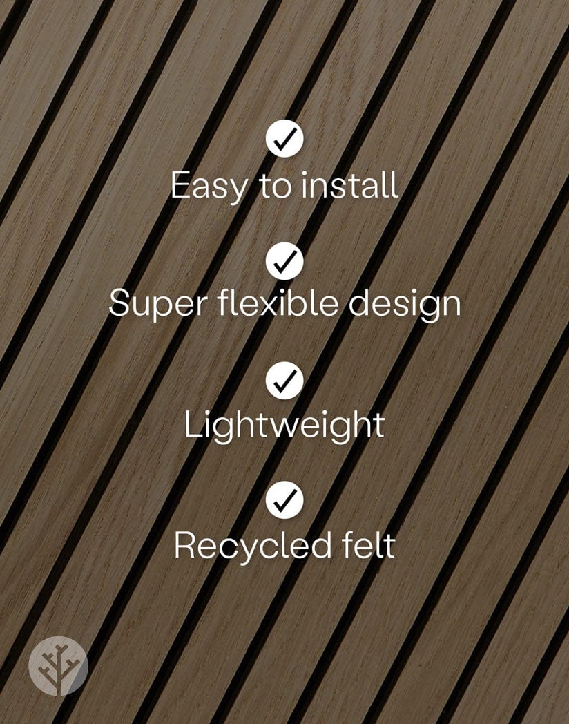 Slatpanel® Ultraflex Oak Flexible Lightweight Acoustic Wood Wall Panels | Original Slatpanel®