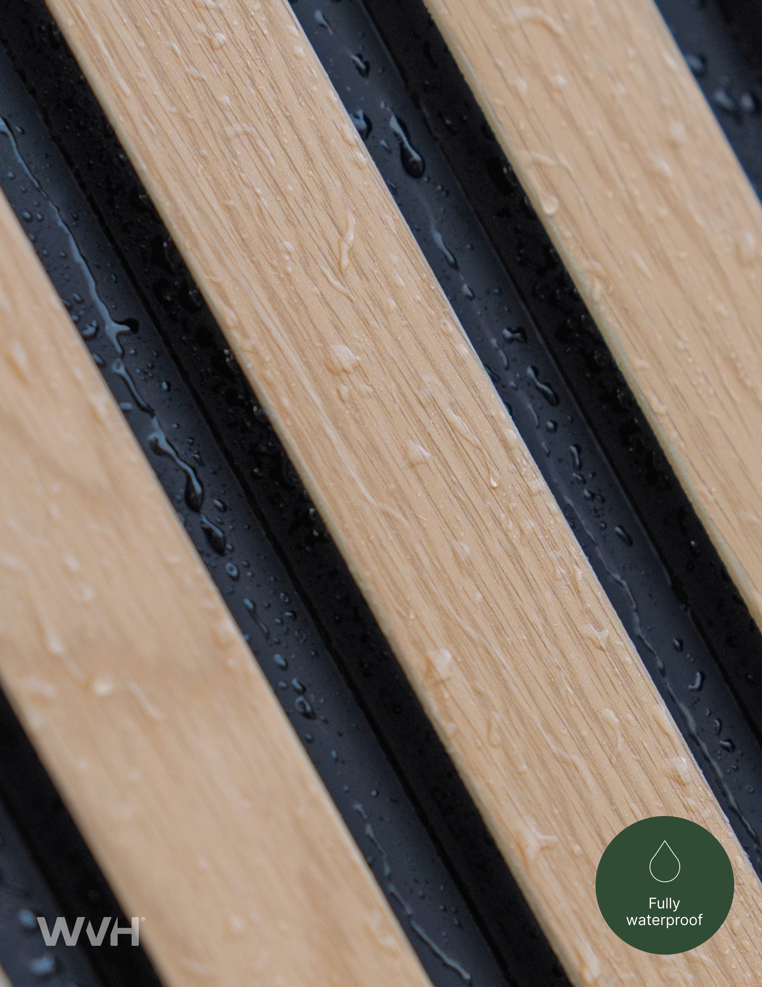 Slatpanel® Slatpanel® Hydro Oak Waterproof Wall Panels