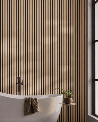 Slatpanel® Slatpanel® Hydro Oak Waterproof Wall Panels