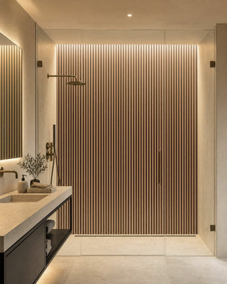 Slatpanel® Slatpanel® Hydro Oak Waterproof Wall Panels