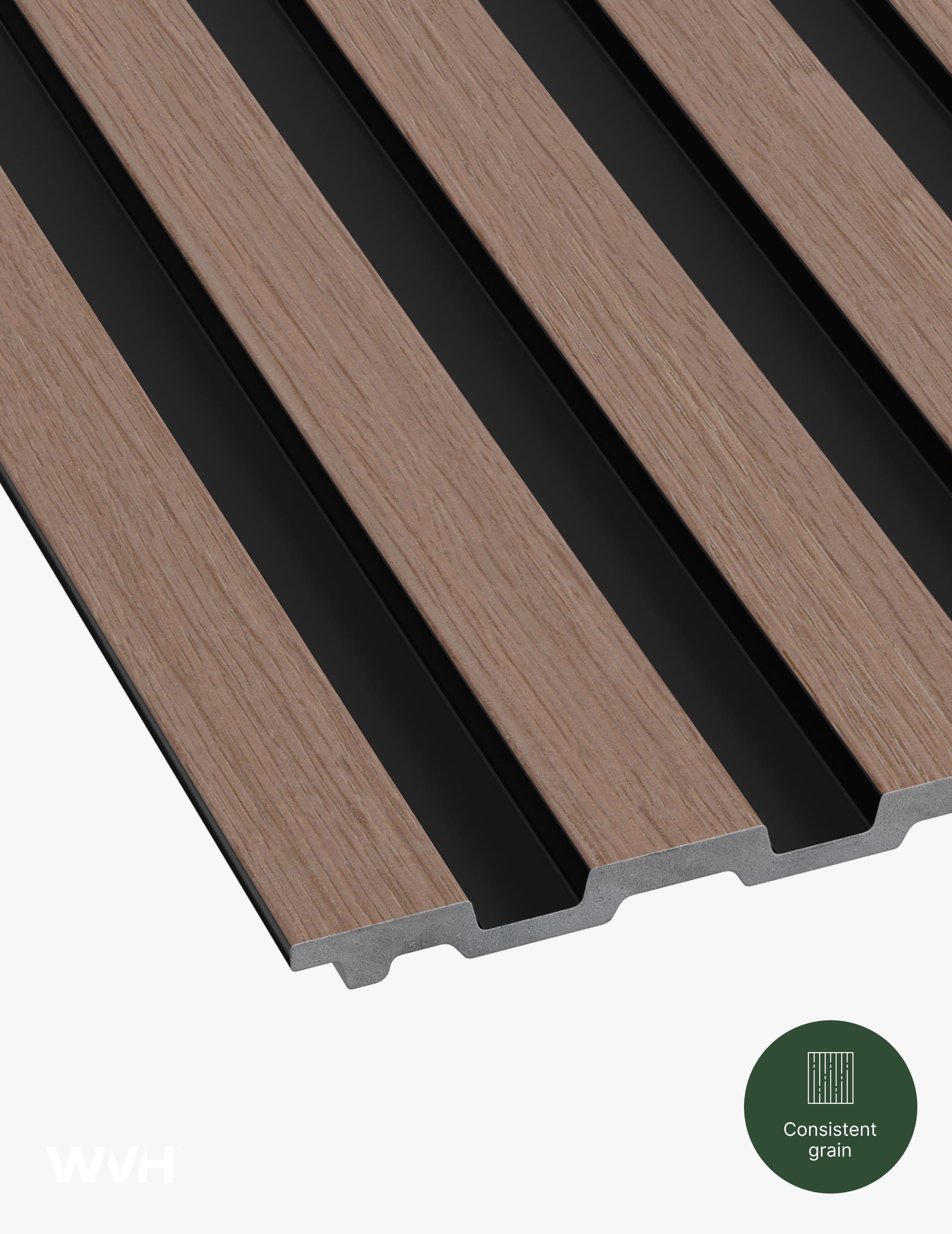 Slatpanel® Slatpanel® Hydro Walnut Waterproof Wall Panels