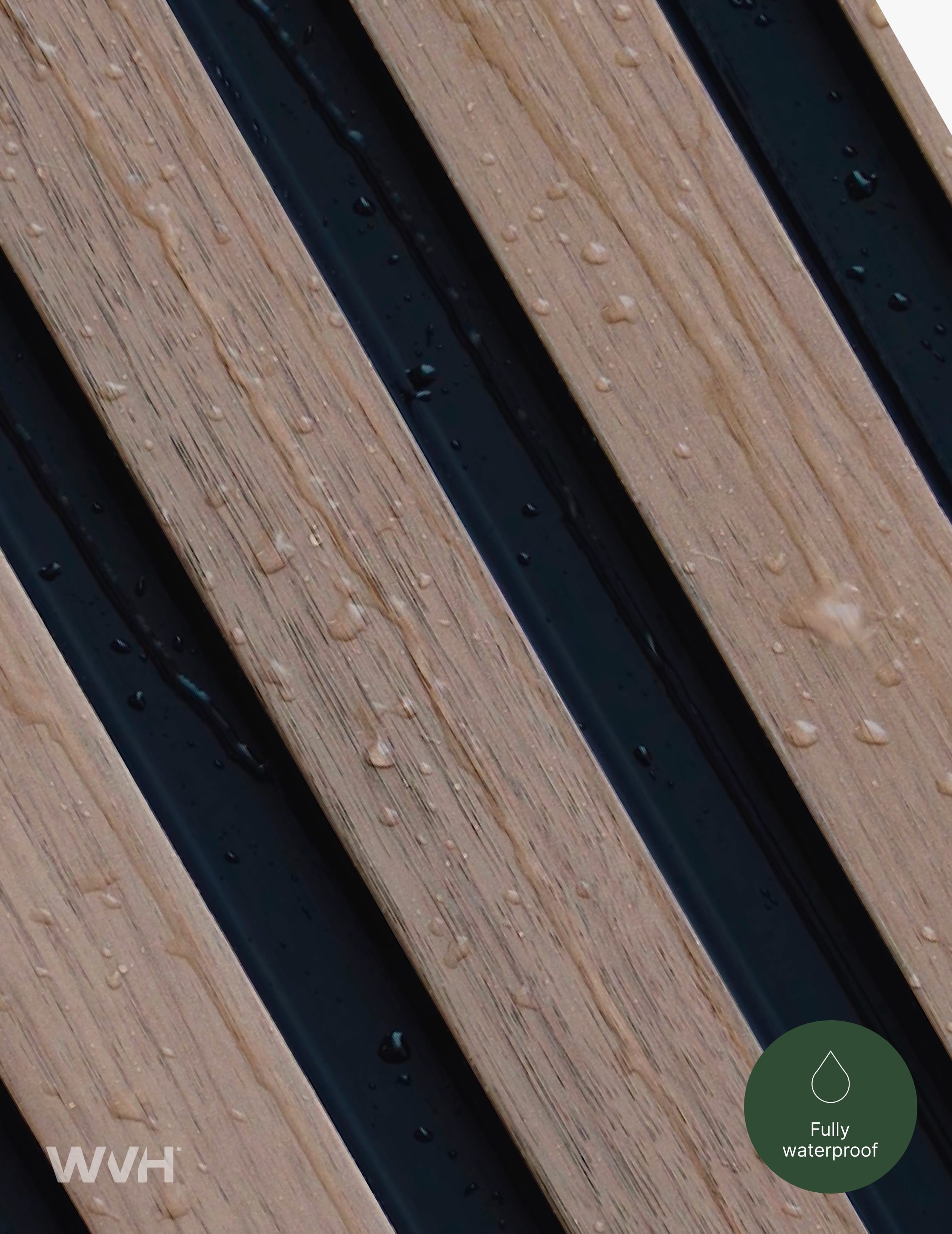 Slatpanel® Slatpanel® Hydro Walnut Waterproof Wall Panels