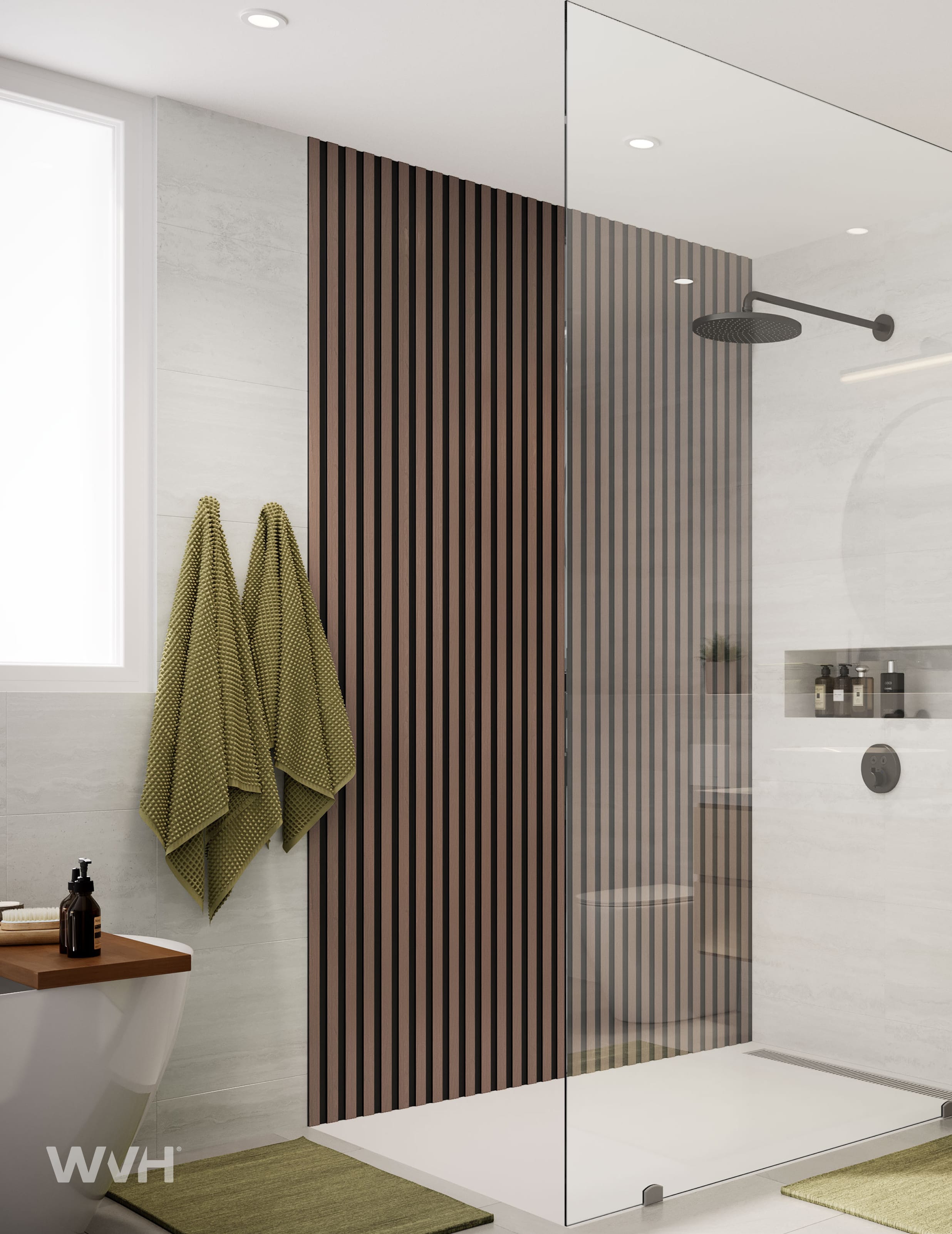 Slatpanel® Slatpanel® Hydro Walnut Waterproof Wall Panels