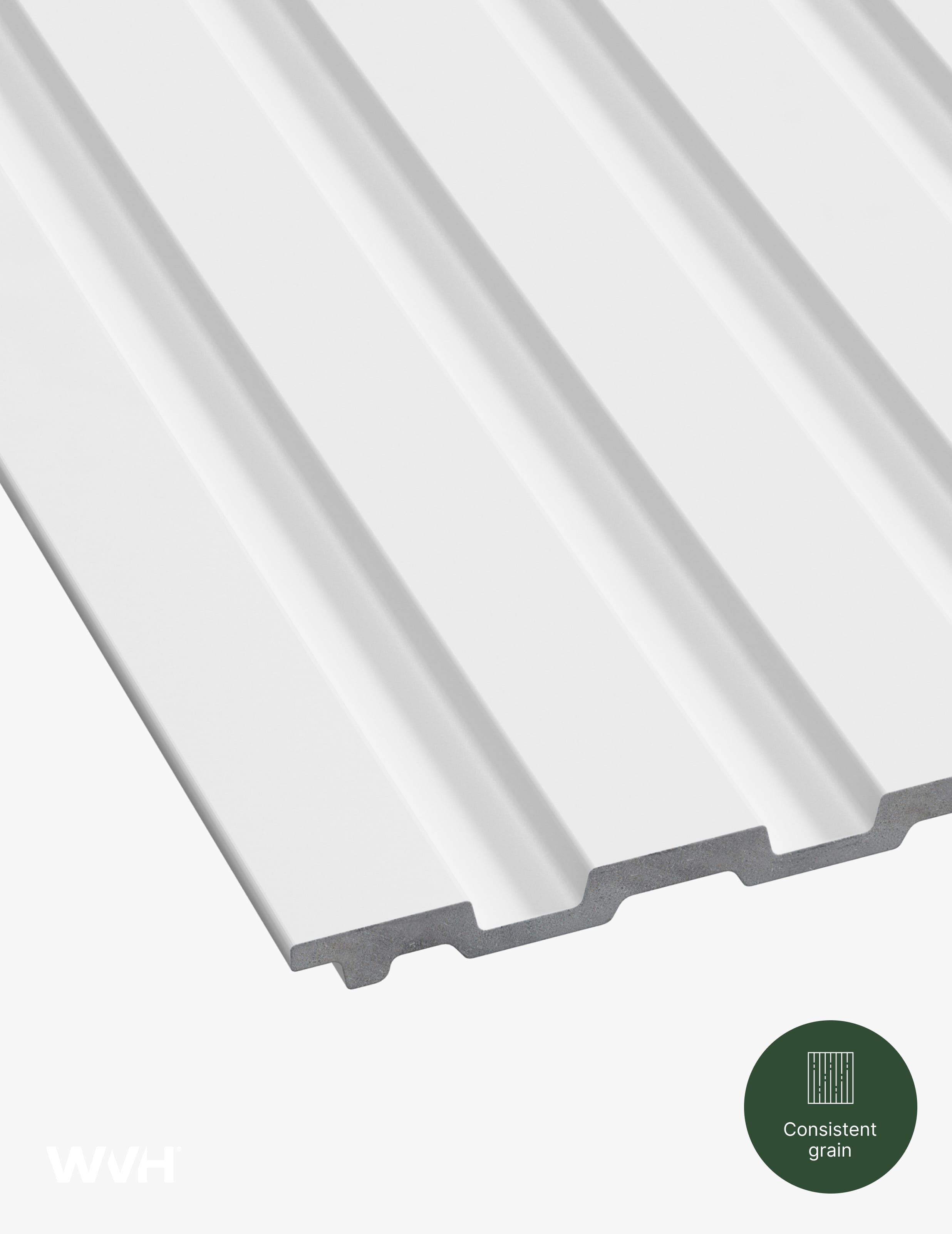 Slatpanel® Slatpanel® Hydro White Waterproof Wall Panels