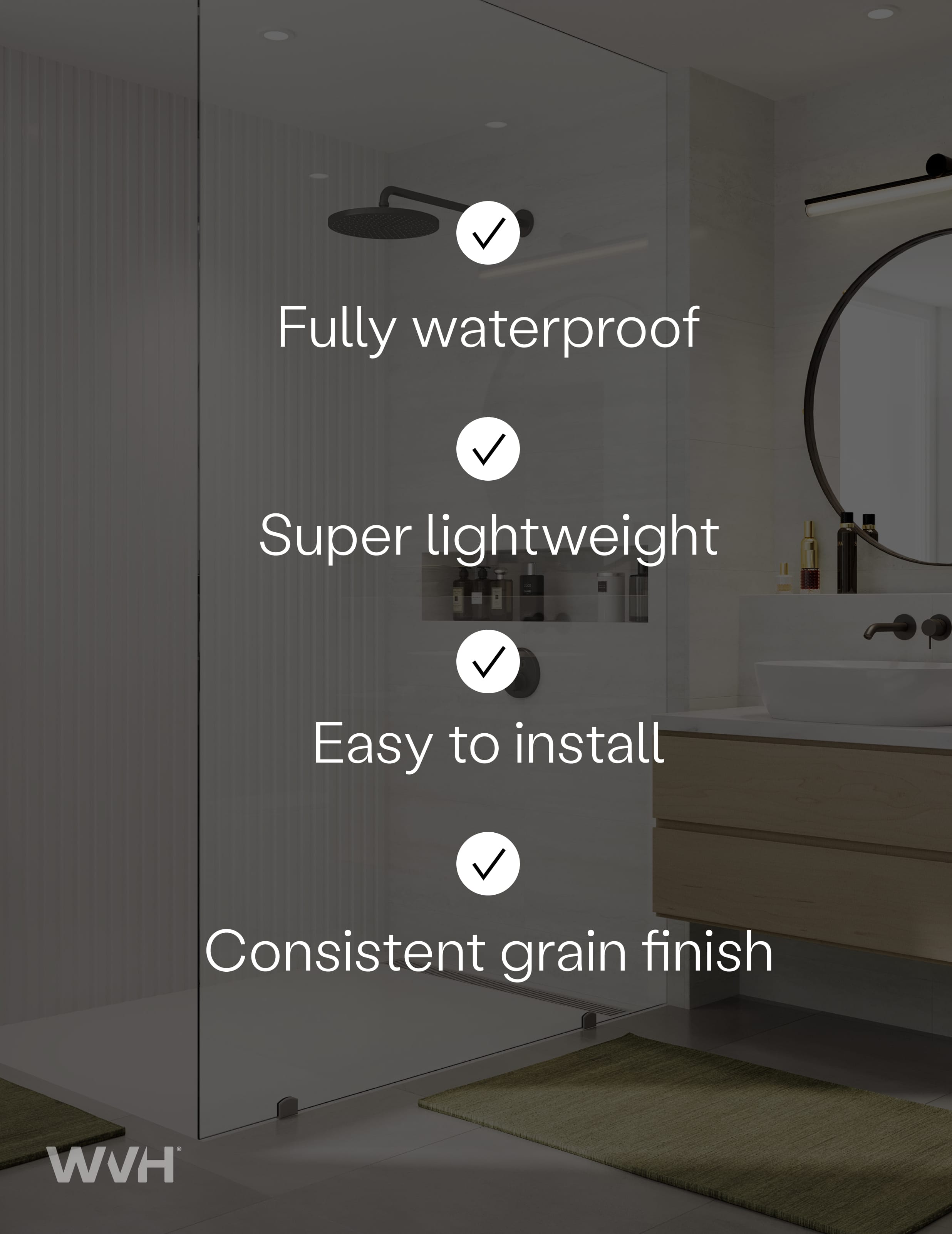 Slatpanel® Slatpanel® Hydro White Waterproof Wall Panels