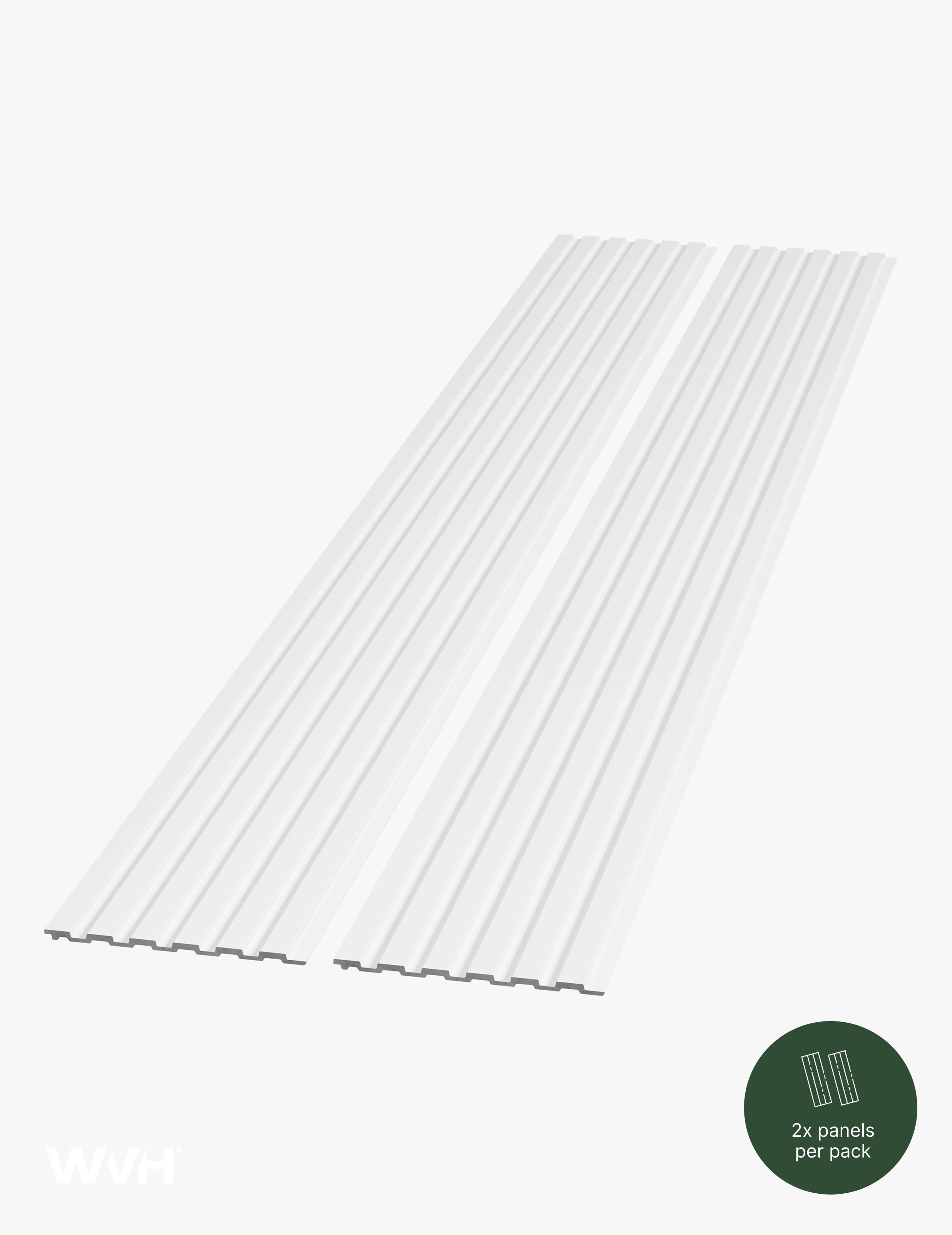 Slatpanel® Slatpanel® Hydro White Waterproof Wall Panels