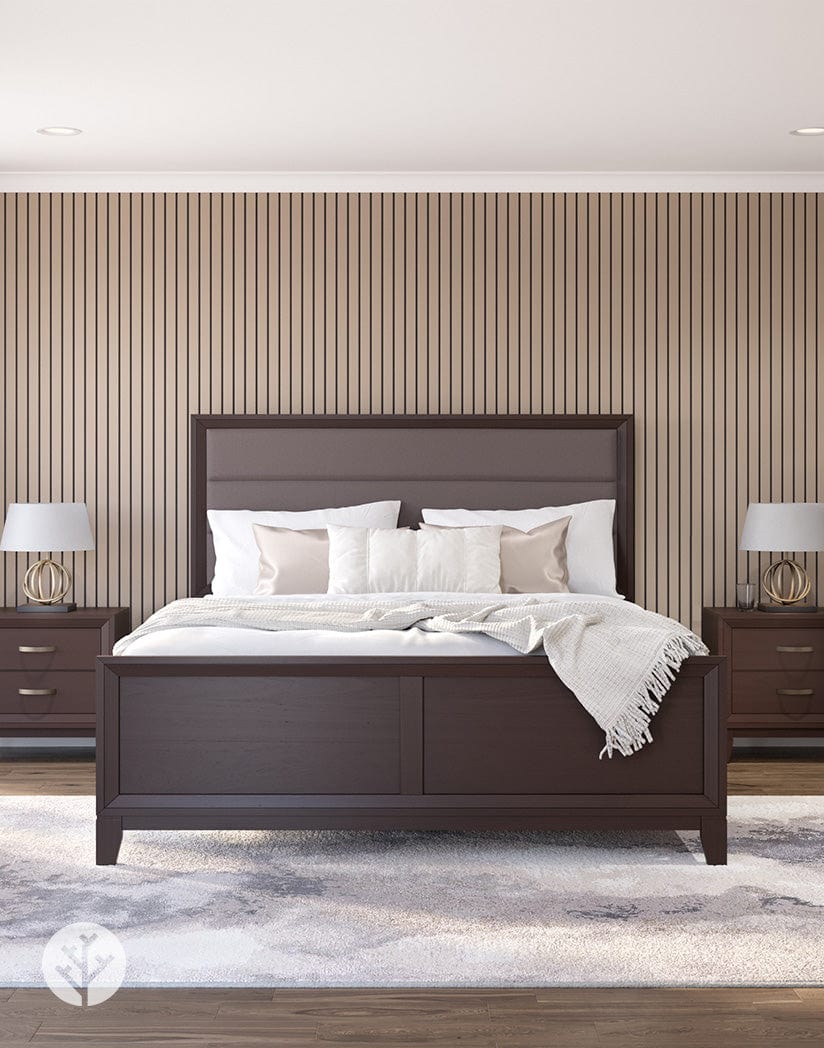 Slatpanel® Slatpanel® Luxe Leather Beige Wide Slat Wood Wall Panel