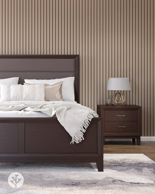 Slatpanel® Slatpanel® Luxe Leather Beige Wide Slat Wood Wall Panel