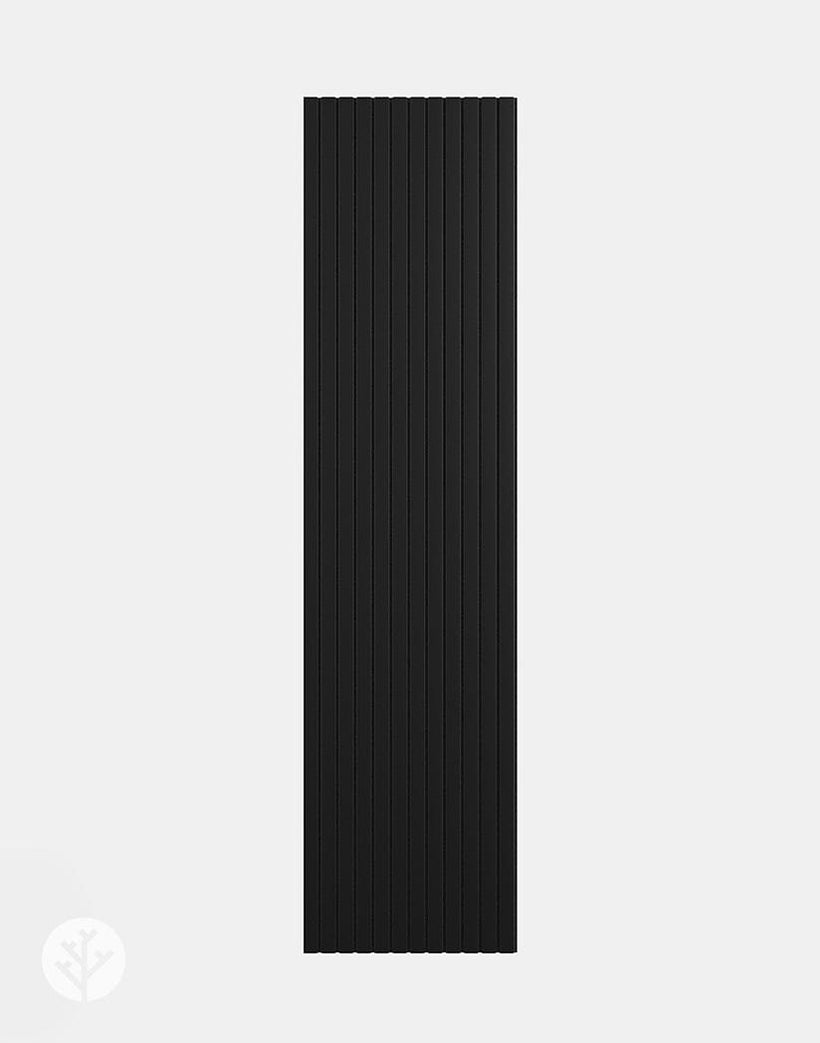 Slatpanel® Luxe Leather Black Wide Slat Wood Wall Panel