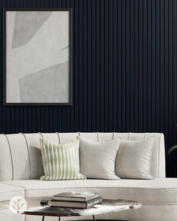 Slatpanel® Slatpanel® Luxe Leather Blue Wide Slat Wood Wall Panel