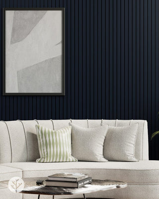 Slatpanel® Slatpanel® Luxe Leather Blue Wide Slat Wood Wall Panel